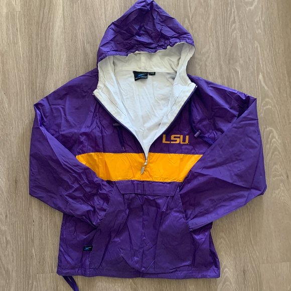 Lsu Unisex Purple Gold Pullover Rain 